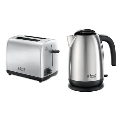 24081 Two Slice Toaster, Brushed Stainless Steel & Adventure Brushed Stainless Steel Electric Ke