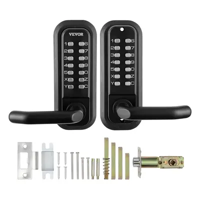 VEVOR Mechanical Keyless Entry Door Lock, Digit Keypad, Double-Sided Embedded Outdoor Gate Door 