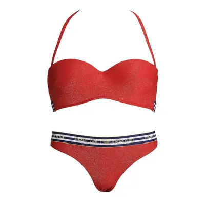 (L) Cruise Padded Bikini Top & Bikini Bottom, Red