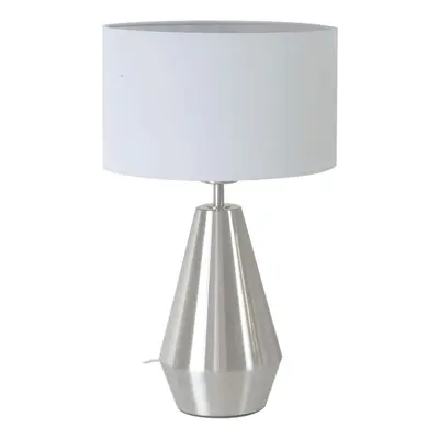 ValueLights Jax Chrome Dimmable Touch Table Lamp with Grey Shade