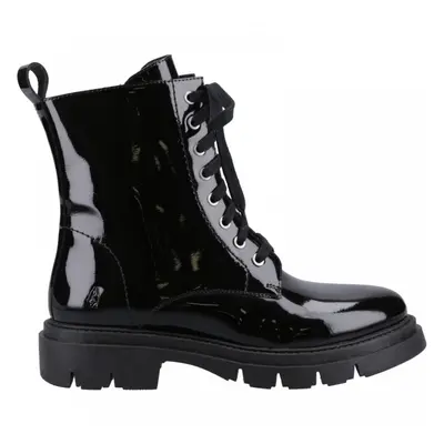 (7 (Adults')) Rhea | Black | Women's Chunky Lace Up Boots