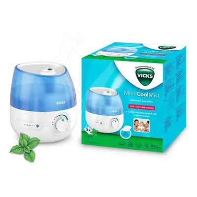 (Vicks Mini Cool Mist ultrasonic humidifier - Adjustable mist control - 1.8 Tank - Home use in b