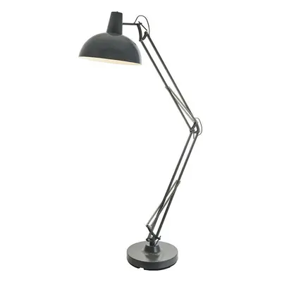 1.7m Adjustable Swing Arm Floor Lamp SLATE GREY Free Standing Living Room Light