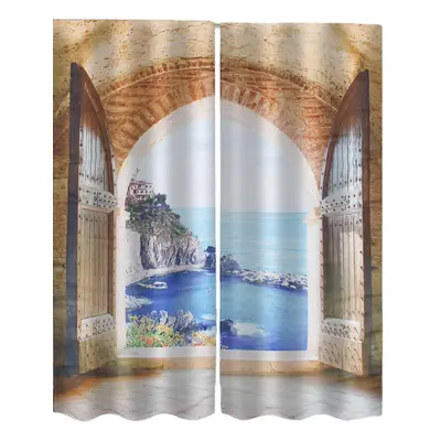 (C) Panel 3D Pringting Blackout Window Curtains Screens Thermal Drapes For Study Room Bedroom