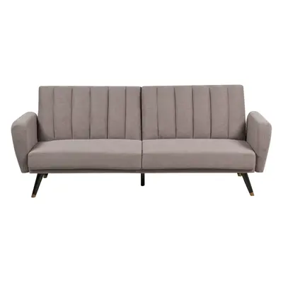 Fabric Sofa Bed Light Brown VIMMERBY