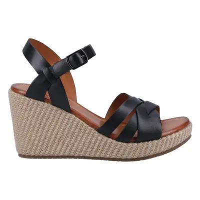 (7 (Adults')) Phoebe | Black | Womens Wedge Sandals