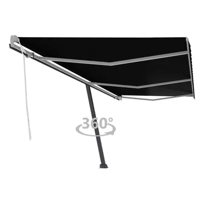 vidaXL Freestanding Manual Retractable Awning 600x300 cm Anthracite Outdoor