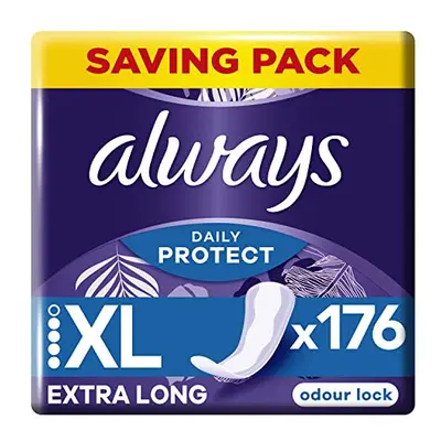 Dailies Panty Liners For Women, Daily Protect, Long Plus, Liners (44 x Packs) SAVING PACK, For L