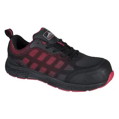 (Black/Red, UK 7) Portwest Compositelite Ogwen Low Cut Safety Trainers