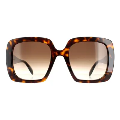 Alexander McQueen Sunglasses AM0378S Tortoise Brown Gradient