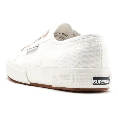 Superga Cotu Classic Canvas Shoes in White Rose Gold Eyelets C69 [UK 7.5 / EU 41.5 / US 8.5]