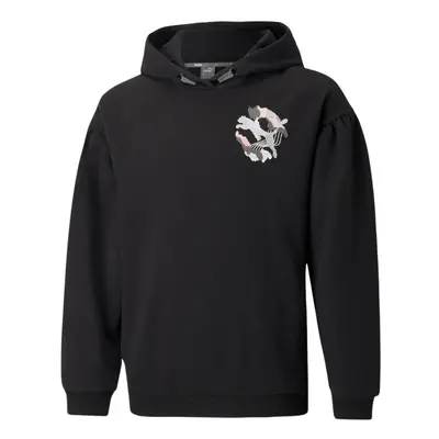 Puma Alpha Hoodie FL G black 01 116cm