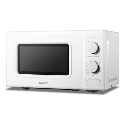 700W 20L White Microwave Oven With Cooking Power Levels