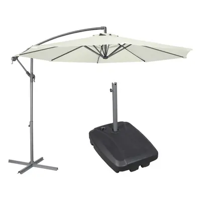 Banana Parasol with Cover & Base 3m - Cream