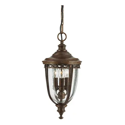 IP23 Bulb Classic Chain Lantern Light British Bronze LED E14 60W