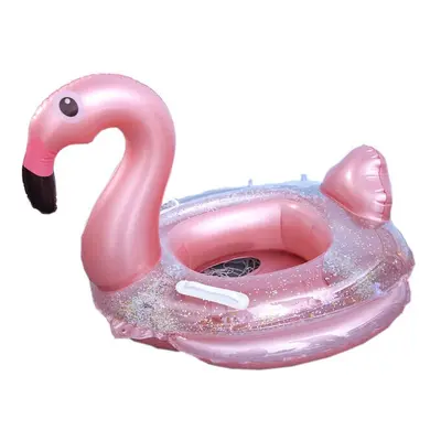 (flamingo) Inflatable Circle Baby Infant Float Pool Swimming Ring Sunshade Floating Seat Toys