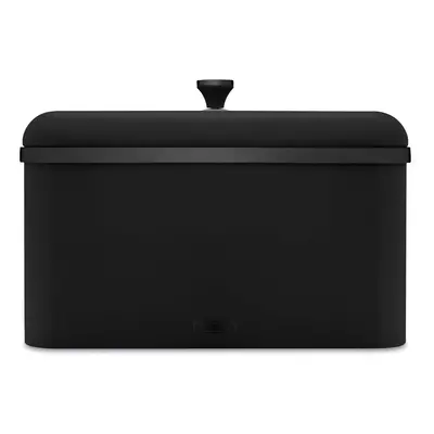 Tower Sera Black Breadbin Kitchen Storage With Black Smoked Trim