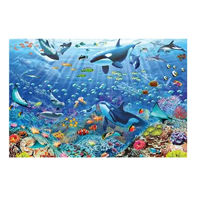 Colourful Underwater World Piece Jigsaw Puzzles for Adults and Kids Age Years Up - Large Format