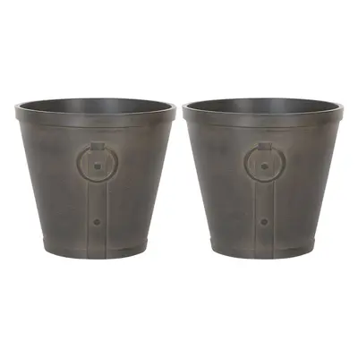 Set of Plant Pots cm Brown VARI