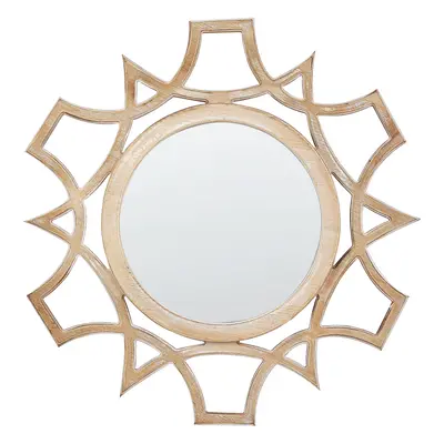 Wall Mirror ZAPOPAN cm cm Light Brown