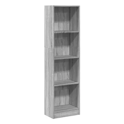 (grey sonoma, x x cm) vidaXL Book Cabinet Display Rack Bookshelf Storage Shelf Rack Engineered W