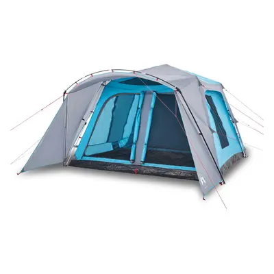 (blue) vidaXL Family Tent with Porch 9-Person Lightweight Camping Tent Quick Release