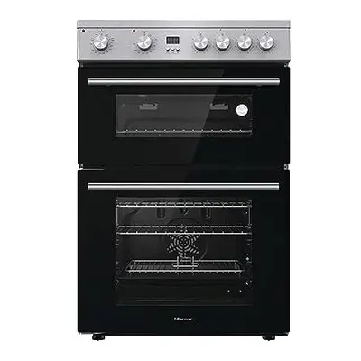 Hisense HDE3211BXUK 60cm Electric Cooker with Ceramic Hob - Brushed stainless steel -A+/A Rated 