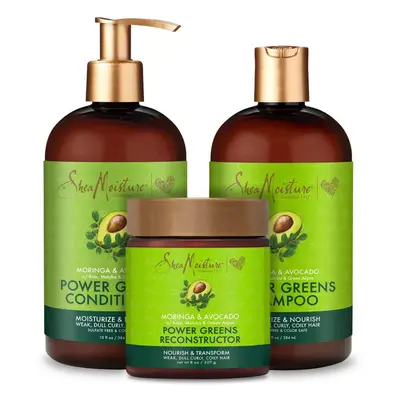 Shea Moisture Moringa & Avocado Shampoo, Conditioner & Reconstructor (Set Of 3)