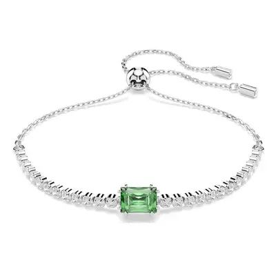 Swarovski Matrix Mixed Cuts Green Rhodium Plated Tennis Bracelet