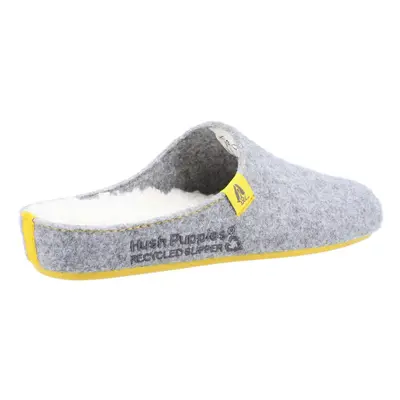 (Grey, (Adults')) Hush Puppies The Good 90% Recycled RPET Polyester Women's Grey Slippers