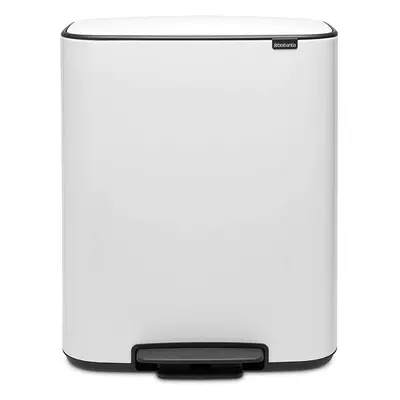 Brabantia Pedal Bin, Steel, White, Large (60L)