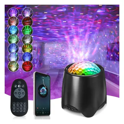 USB RGB LED Galaxy Projector Light Starry Sky Ocean Music Night Light with Remote Control