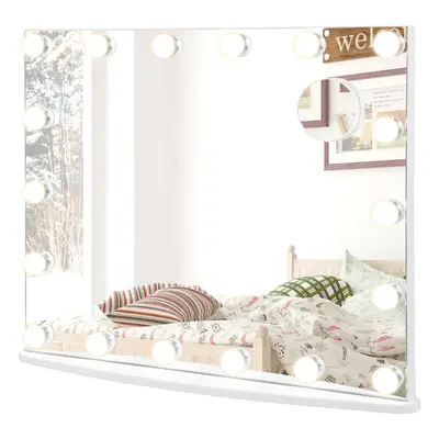 2 in Tabletop & Wall Mounted Makeup Mirror with LED Lights Touch