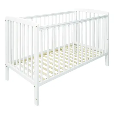 Sydney White Baby Cot With Three Base Height Positions | Solid Pine Wood