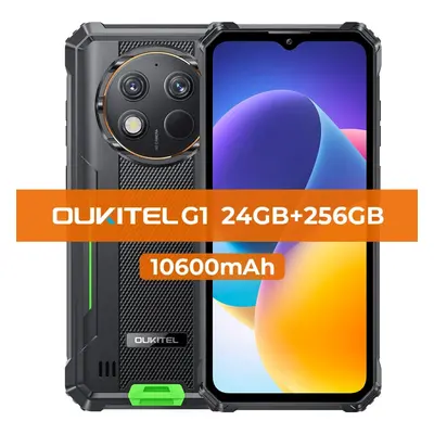 (green) Oukitel G1 Rugged smartphone 10600mAh 24GB+256GB