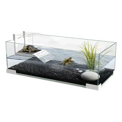 (Tartarium - White) Ciano Tartariums 60 Turtle Tank Terrarium Aquarium Ramp Terrapin Stand