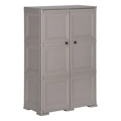 (grey, x x cm) vidaXL Plastic Cabinet Storage Cupboard Utility Storage Cabinet Wood Design