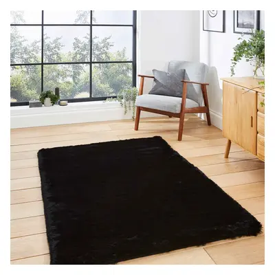 (Black, x cm) Super Soft Fluffy Shaggy Rugs Living Room Bedroom Non Shed cm Thick Shag Pile Rug 