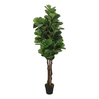 (120 cm) vidaXL Artificial Fiddle Leaf Fig Tree Artificial Fake Plant Leaves Green