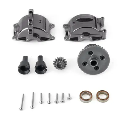 (Titanium Gray) Metal Differential Housing Gear Case Shell RC Car Parts 1/18 For Wltoys A949 A95