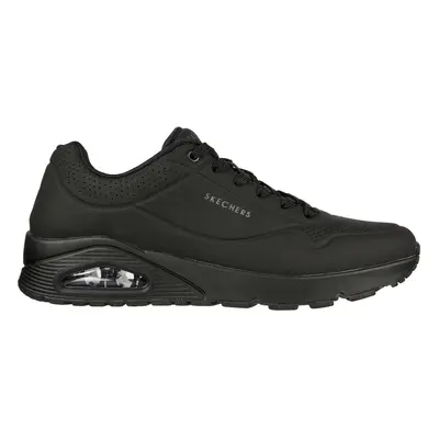 (9.5 UK, All Black) Skechers Mens Uno Stand On Air Memory Foam Skech-Air Traniers Sneakers