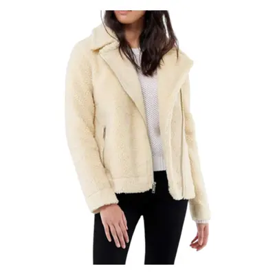 (Off White, L) HOLLISTER Womens Biker Jacket Winter Casual Top