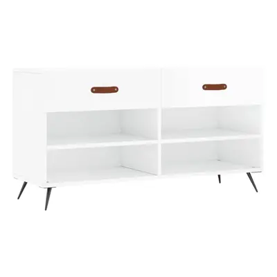 (high gloss white) vidaXL Shoe Bench Shoe Shelf Hallway Shoe Storage Cabinet Engineered Wood