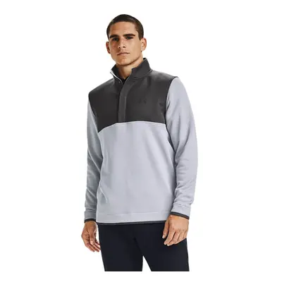 (S, Jet Grey/White) Under Armour Mens Storm SF 1/2 Snap Strech Water Repellent Golf Sweater