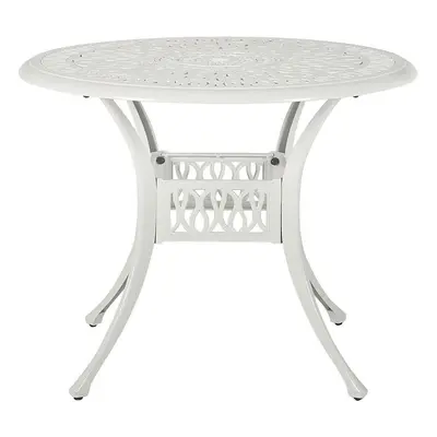 Garden Table Metal White ANCONA