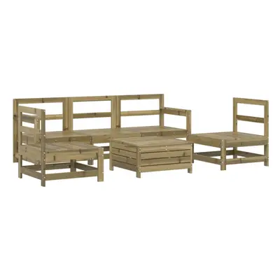 (natural impregnated) vidaXL Garden Sofa Set Piece Outdoor Sofa Corner Sofa Impregnated Wood Pin