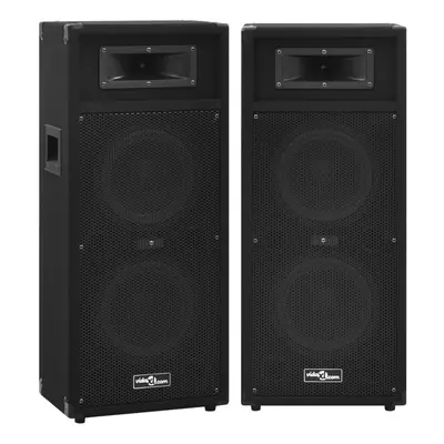 vidaXL 2x Professional Passive Hifi Stage Speakers W Black Speaker Box