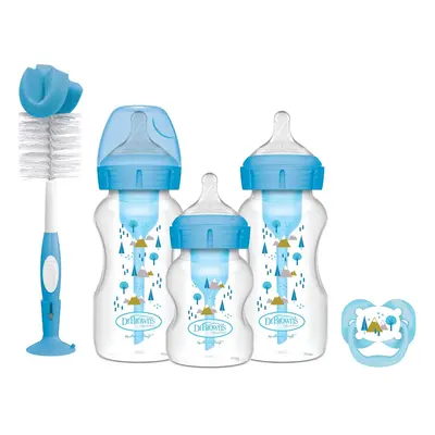 Natural Flow Options+ Anti-Colic Baby Bottle Gift Set, Blue