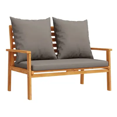 vidaXL Garden Sofa Bench with Cushion Outdoor Dining Bench Solid Wood Acacia