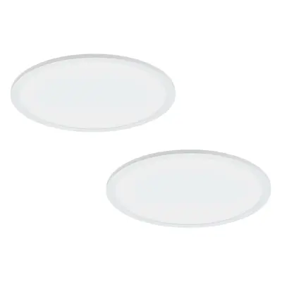 2 PACK 450mm Modern Ceiling Light White Slim Round Low Profile 28W LED 4000K